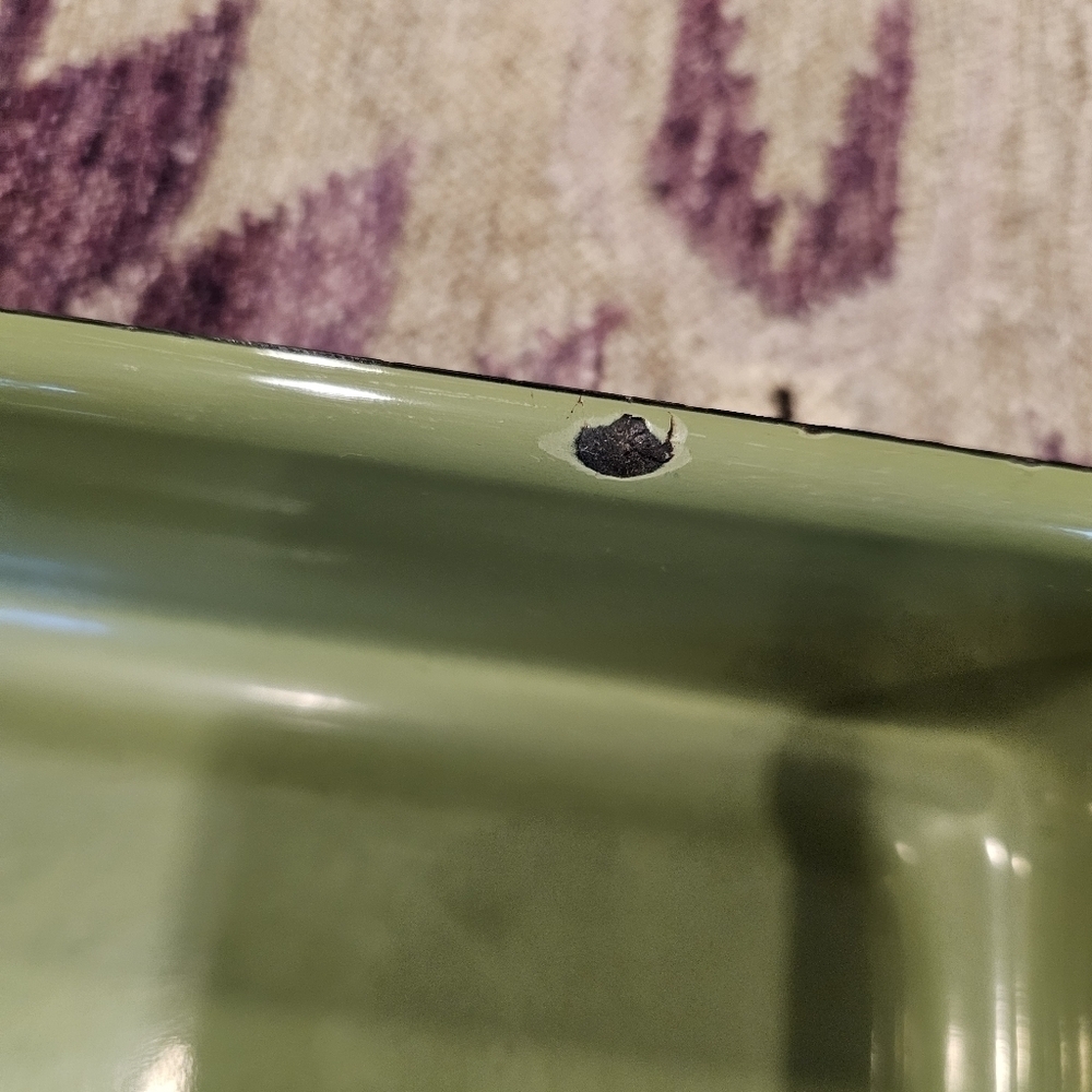 Catherineholm Enamelwear Large Baking Pan Green Lotus Leaf Mid Century - Picture 4 of 9